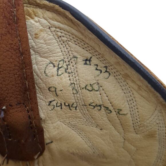 Dan Post MILWAUKEE Men’s Brown Leather Cowboy Western Boots Size 10D Vintage - Picture 8 of 15